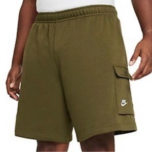 Men’s Nike Fleece Cargo Shorts - Large - Green - *New With Tags*